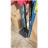 Image 2 : 6 - RED COMMERCIAL ASSORTED HEIGHT PATIO UMBRELLAS & 1 BLACK METAL UMBRELLA STAND