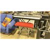 Image 1 : FUJIYAMA FP5100 ELECTRIC KEYBOARD PIANO WITH FOOT PEDAL, POWER ADAPTER, FOLDING STAND, & RED METAL