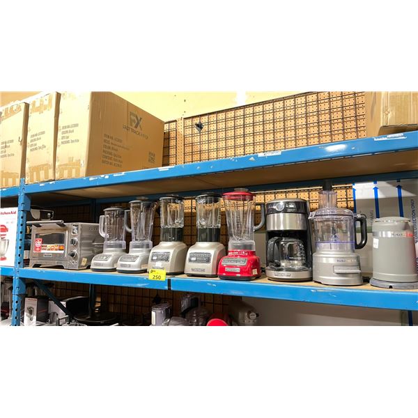 SHELF OF ASSORTED KITCHENAID DISPLAY/RETURN APPLIANCES *UNKNOWN WORKING CONDITION*