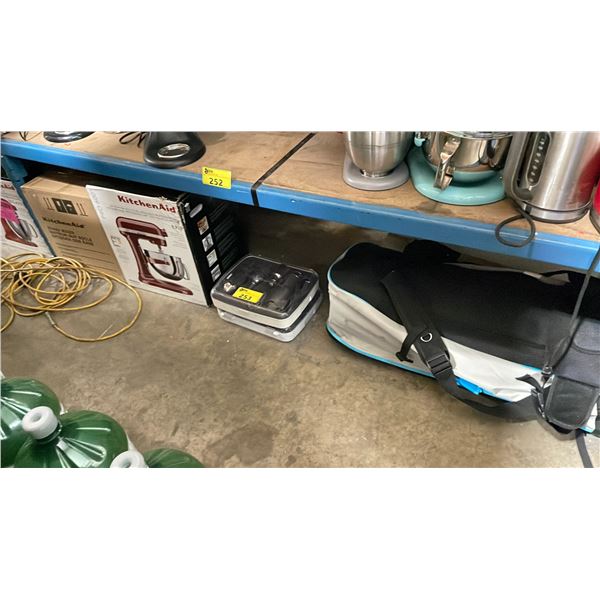 PAIR OF KITCHENAID STAND MIXERS & 2 SETS OF KITCHENAID HAND BLENDERS & PADDLE BOARD *HAS LEAK*