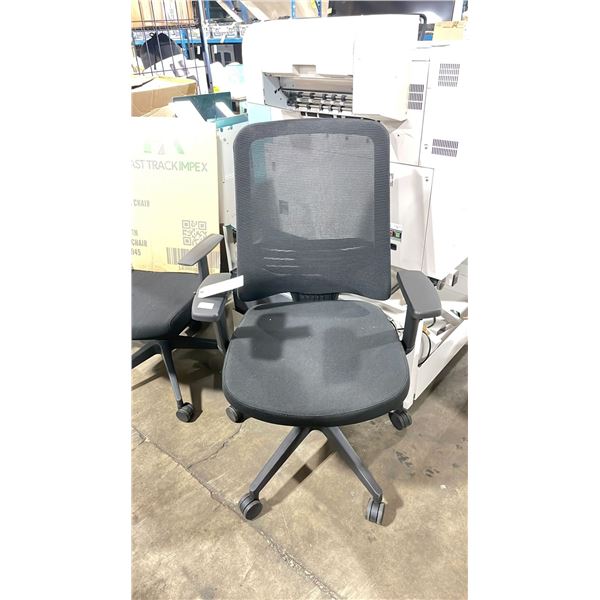 FAST TRACK IMPEX LE3002 BLACK MESH MID BACK ADJUSTABLE TASK CHAIR *IN BOX*