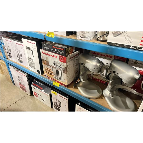 SHELF OF ASSORTED KITCHENAID APPLIANCES *UNKNOWN WORKING CONDITION*
