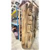 Image 2 : 94"H X 32"W CARVED FOAM KING & FISH REPLICA FIRST NATION TOTEM POLE