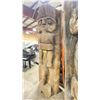 Image 3 : 94"H X 32"W CARVED FOAM KING & FISH REPLICA FIRST NATION TOTEM POLE