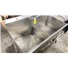 Image 2 : STAINLESS STEEL 2 BAY 48"W X 24"D X 35"H COMMERCIAL RINSE SINK WITH FAUCET
