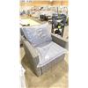 Image 2 : PATIOFLARE WHITNEY PF10017 GREY PLASTIC RATTAN OUTDOOR PATIO ARM CHAIR WITH GREY CUSHIONS