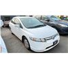 Image 4 : 2008 HONDA CIVIC HYBRID, 4DRSD, WHITE, VIN JHMFA36208S800930