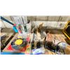 Image 1 : ASSORTED DRYWALL TOOLS, INGERSOLL-RAND ELECTRIC AIR HAMMER, SAW BLADES, LEVEL, EAR MUFFS & MORE