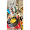 Image 5 : ASSORTED DRYWALL TOOLS, INGERSOLL-RAND ELECTRIC AIR HAMMER, SAW BLADES, LEVEL, EAR MUFFS & MORE