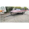 Image 1 : SINGLE AXEL BOAT TRAILER, BLACK, NO REGISTRATION, MUST TOW,  *NOT SUITABLE FOR TRANSPORTATION*