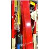 Image 3 : AGT ATK-B1000 RED INDUSTRIAL 1,190.5 LBS CAPACITY HYDRAULIC 2 POST AUTOMOTIVE HOIST WITH POWER UNIT