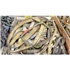 Image 2 : WOODEN PALLET CRATE OF ASSORTED COMMERCIAL INDUSTRIAL LIFTING STRAPS *PALLET CRATE INCLUDED*