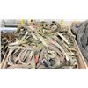 Image 2 : WOODEN PALLET CRATE OF ASSORTED COMMERCIAL INDUSTRIAL LIFTING STRAPS *PALLET CRATE INCLUDED*