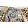 Image 2 : CARDBOARD PALLET CRATE OF ASSORTED COMMERCIAL INDUSTRIAL LIFTING STRAPS *PALLET CRATE INCLUDED*