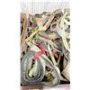 Image 2 : WOODEN PALLET CRATE OF ASSORTED COMMERCIAL INDUSTRIAL LIFTING STRAPS *PALLET CRATE INCLUDED*