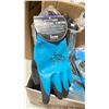 Image 2 : BOX OF ASSORTED INDUSTRIAL SAFETY GLASSES / GEAR, & BOX OF BLUE INDUSTRIAL GLOVES