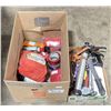 Image 1 : BOX OF FIRST AID ITEMS, BOX OF HAND TOOLS