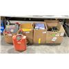 Image 1 : 2 LARGE BOXES OF ASSORTED COVERALLS, PROTECTIVE CLOTHING, BOX OF SAFETY HARNESSES
