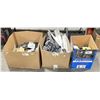Image 1 : 3 LARGE BOXES OF ASSORTED FILTERS, VACUUM PARTS & CONSTRUCTION SITE ITEMS