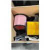 Image 2 : 3 LARGE BOXES OF ASSORTED FILTERS, VACUUM PARTS & CONSTRUCTION SITE ITEMS