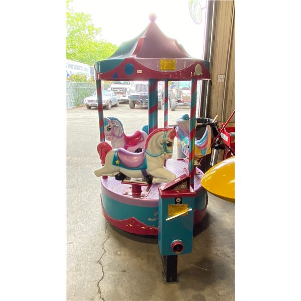 CHILDREN'S COIN OPERATED CAROUSEL KIDDIE RIDE