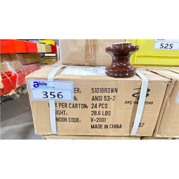 3 BOXES OF PPC INSULATORS CERAMIC SPOOL INSULATORS PART NO. 5101BROWN