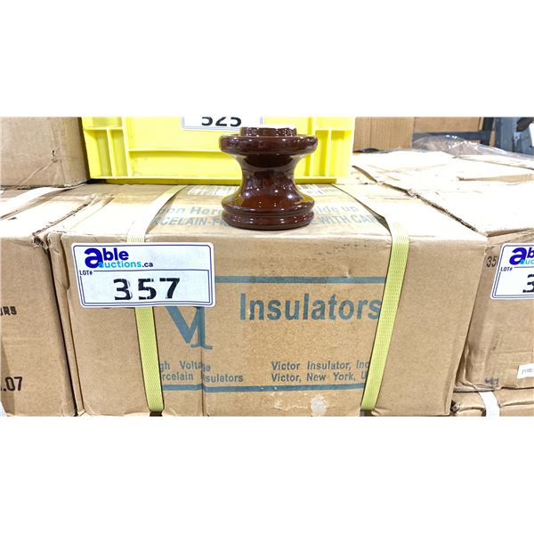 3 BOXES OF PPC INSULATORS CERAMIC SPOOL INSULATORS PART NO. 5101BROWN