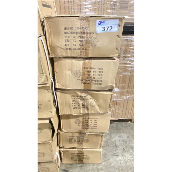 6 CASES OF GANGABLE DEVICE BOXES ITEM NO. 3104-KSSX