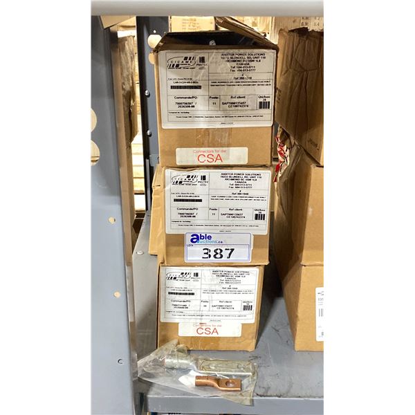 CICAME ENERGY CONNECTORS FOR CSA DIE  ASSORTED HEAVY-DUTY COPPER & ALUMINUM LUGS (3 BOXES)