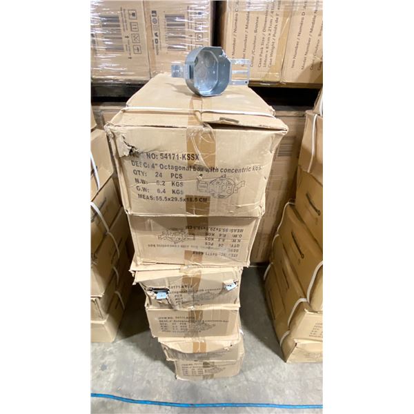 6 CASES OF 4" OCTAGONAL BOXES WITH CONCENTRIC KOS ITEM NO. 54171-KSSX