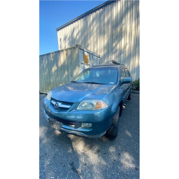 2006 ACURA MDX, 4DR SUV, BLUE, VIN 2HNYD18946H001280