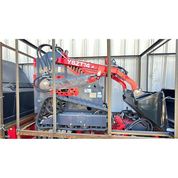 2025 AGT INDUSTRIAL YSZT14 GAS POWERED RUBBER TRACK RIDE ON MINI SKID STEER