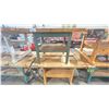 Image 2 : PAIR OF INDUSTRIAL WORK TABLES DIFFERENT SHAPES AND DIMENSIONS ONLY ONE TABLE HAS