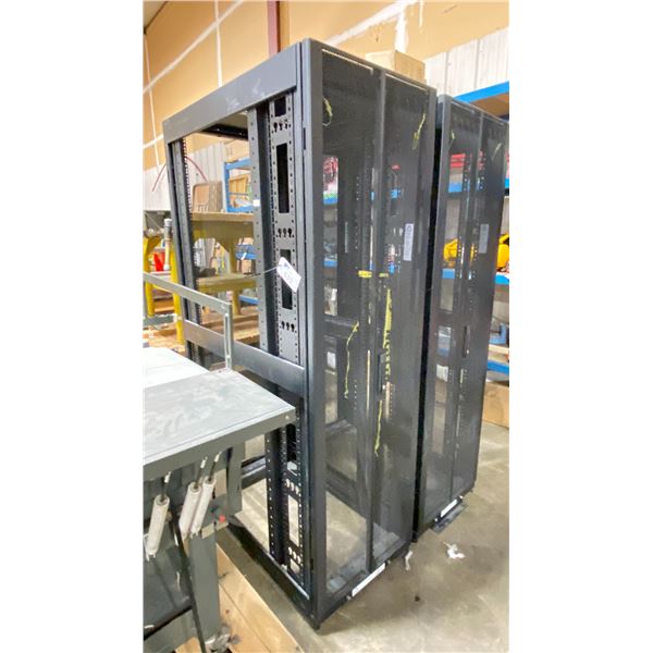 PAIR OF SERVER CABINETS APPROX 3.6"D X 24"W X 78"H