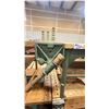 Image 3 : PAIR OF INDUSTRIAL WORK TABLES DIFFERENT SHAPES AND DIMENSIONS BOTH WITH TWO TABLE VISES ON EITHER