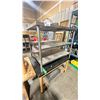 Image 3 : PAIR OF INDUSTRIAL WORK TABLES DIFFERENT SHAPES AND DIMENSIONS 1-STAINLESS STEEL 2- METAL BASE WITH