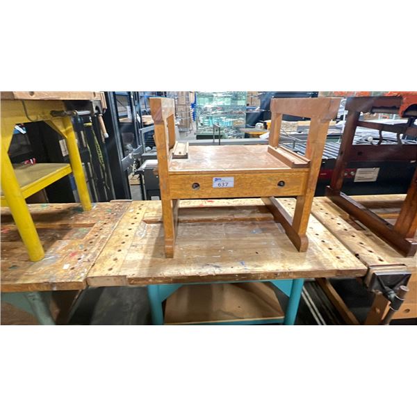 PAIR OF INDUSTRIAL WORK TABLES DIFFERENT SHAPES AND DIMENSIONS
