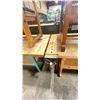 Image 3 : PAIR OF INDUSTRIAL WORK TABLES DIFFERENT SHAPES AND DIMENSIONS BOTH WITH TWO TABLE VISES ON EITHER