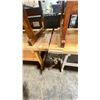 Image 3 : PAIR OF INDUSTRIAL WORK TABLES DIFFERENT SHAPES AND DIMENSIONS ONLY ONE  WITH TWO TABLE VISES ON
