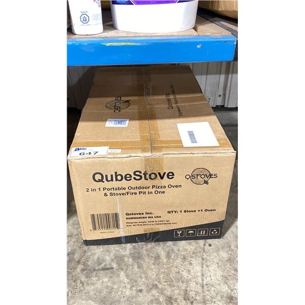 QUBESTOVE 2 IN 1 STAINLESS PORTABLE OUTDOOR PIZZA OVEN & STOVE *IN BOX*