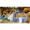 Image 1 : CRATE AND BUCKET OF ASSORTED INDUSTRIAL CHISEL ATTACHMENTS