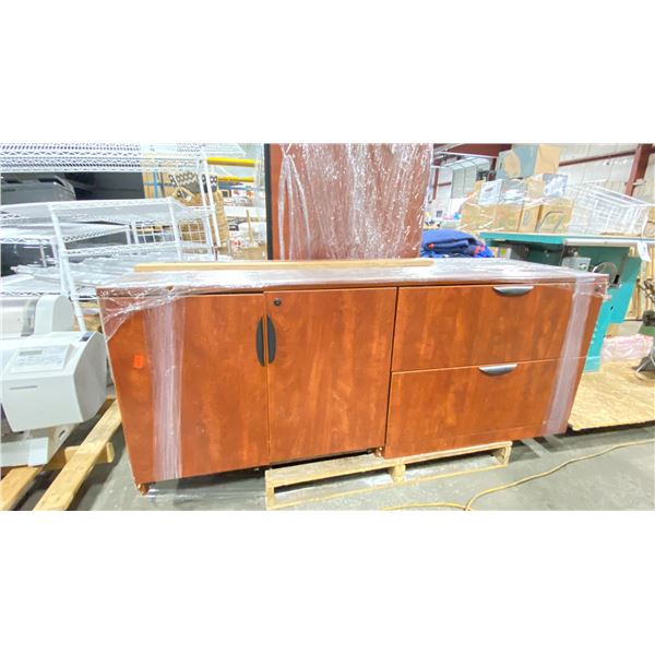 CHERRY WOOD OFFICE STORAGE/WALL UNIT