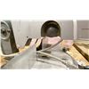 Image 3 : MAKITA 2400B MITER SAW, STACK OF FIRE EXTINGUISHER SIGNS & BOX OF ASSORTED STEEL FISH TAPE