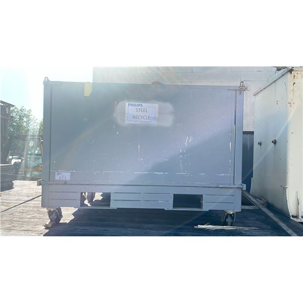 HEAVY DUTY INDUSTRIAL METAL MOBILE STORAGE BIN