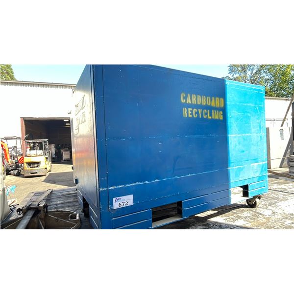 HEAVY DUTY INDUSTRIAL METAL MOBILE STORAGE BIN