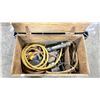 Image 1 : WOODEN CRATE OF ASSORTED AIR TOOL ATTACHMENTS & HOSE