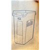 Image 2 : 12 RUBBERMAID 60.5L SLIM JIM GARBAGE CANS WITH 12 SWING LIDS