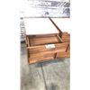 Image 2 : ROVE CONCEPTS HUNTER WALNUT GLASS TOP 20" X 24" X 25" H MOBILE 3-DRAWER CABINET