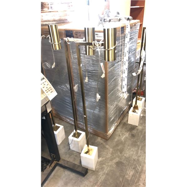 MARBLE/BRASS DESIGNER FLOOR LAMP