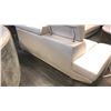 Image 5 : BEIGE GRAIN FAUX LEATHER SOFA D76" X W115" X H36" - MINOR TEAR, NEEDS CLEANING